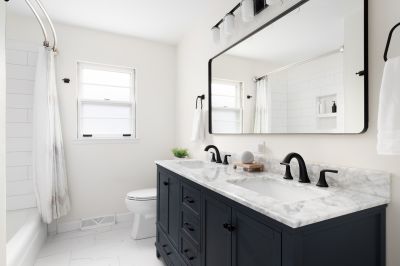 Master Bathroom with Double Sinks